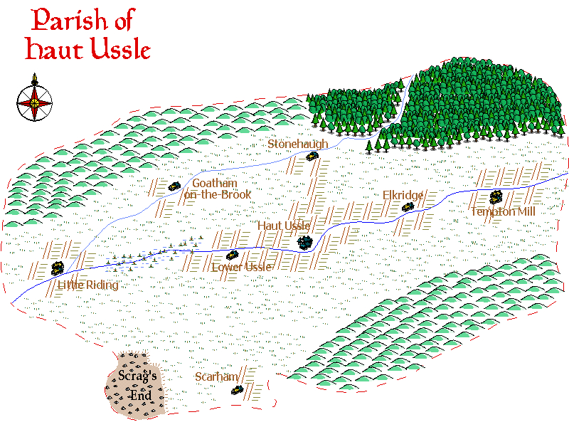 Haut Ussle Parish map